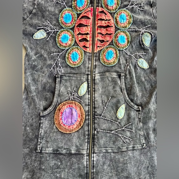 Rising International Long Embroidered Boho Jacket - Picture 4 of 14
